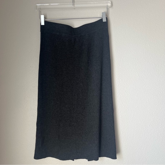 Tahari Charcoal A-Line Skirt Petite Medium - Picture 1 of 4